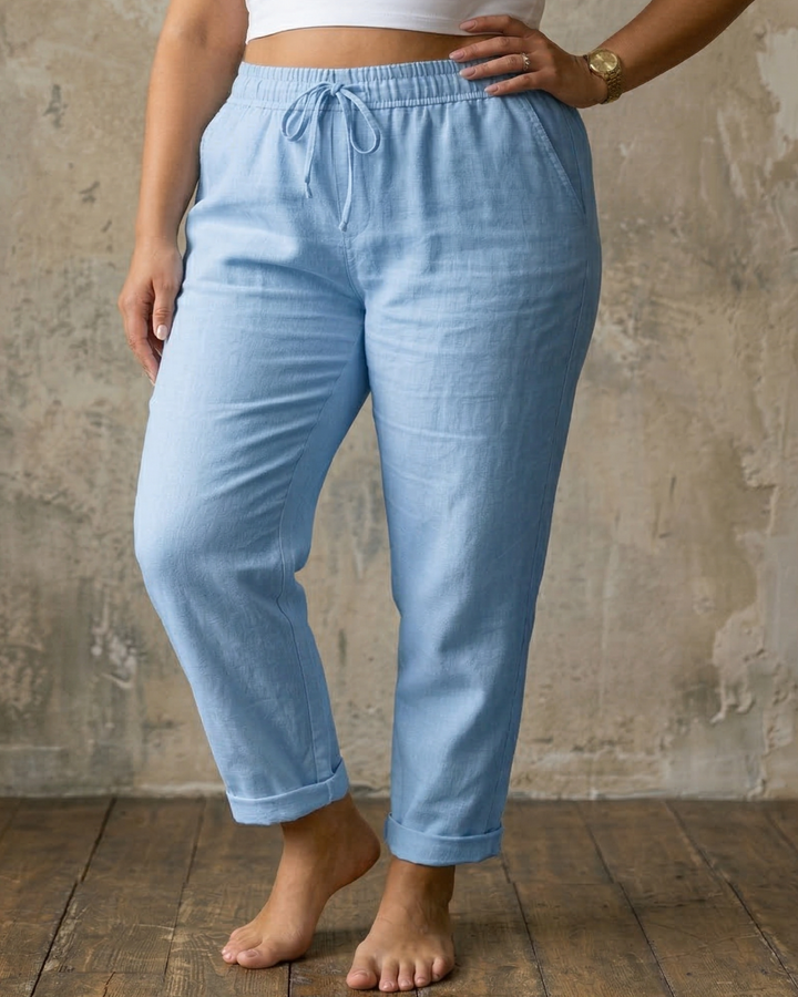 Sorrel | Drawstring Relaxed Linen Trousers