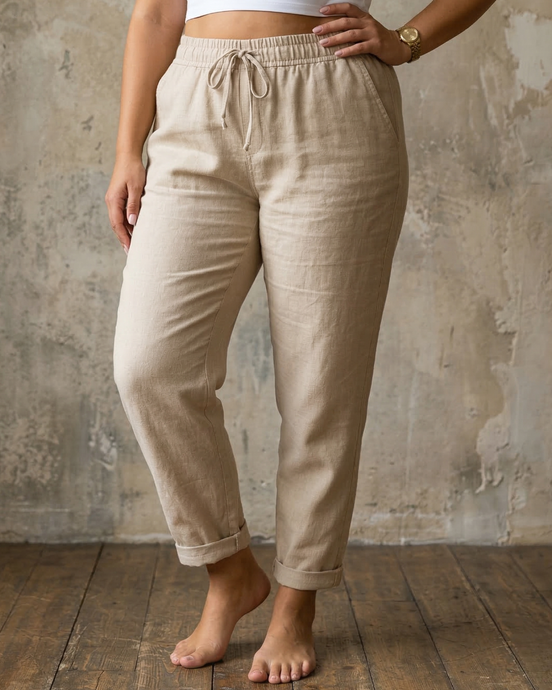 Sorrel | Drawstring Relaxed Linen Trousers