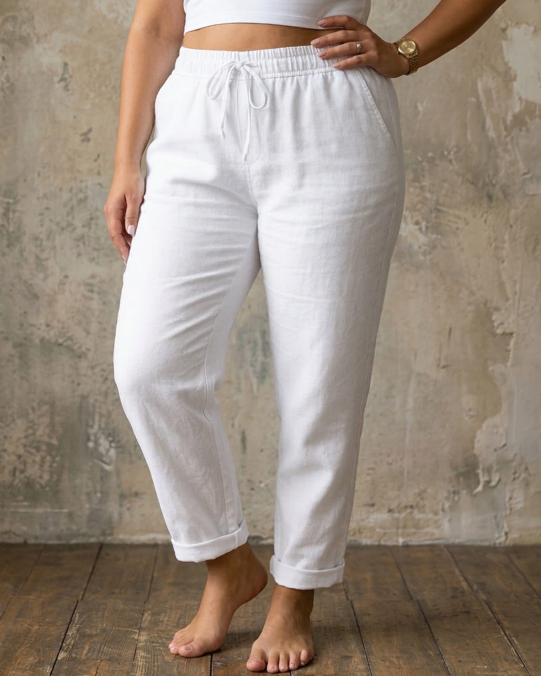 Sorrel | Drawstring Relaxed Linen Trousers