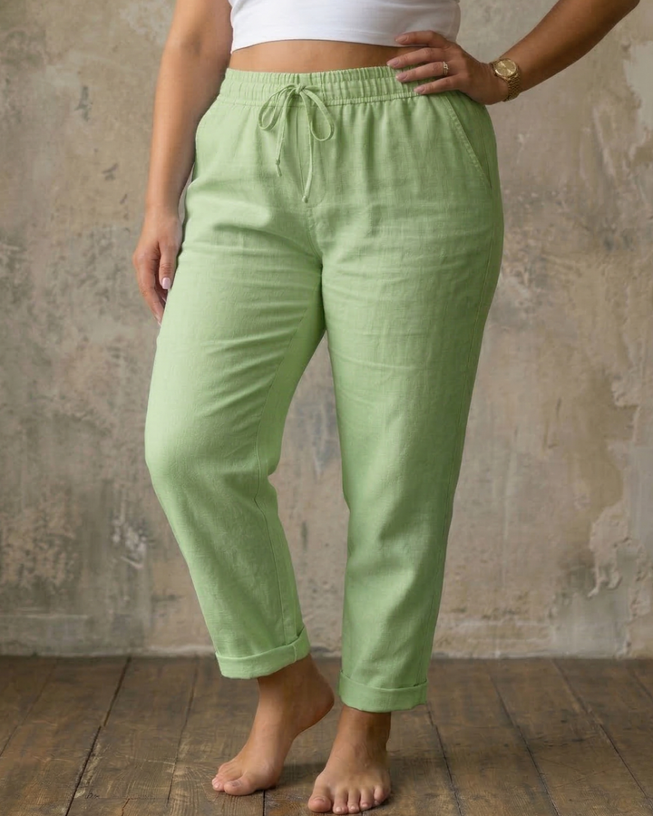 Sorrel | Drawstring Relaxed Linen Trousers