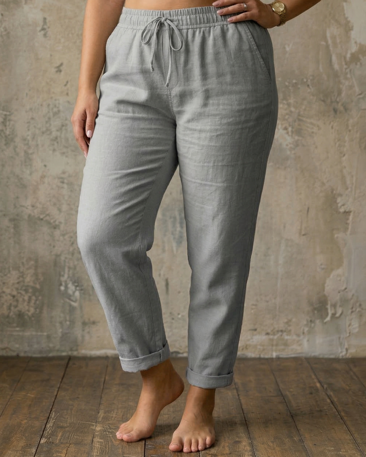 Sorrel | Drawstring Relaxed Linen Trousers