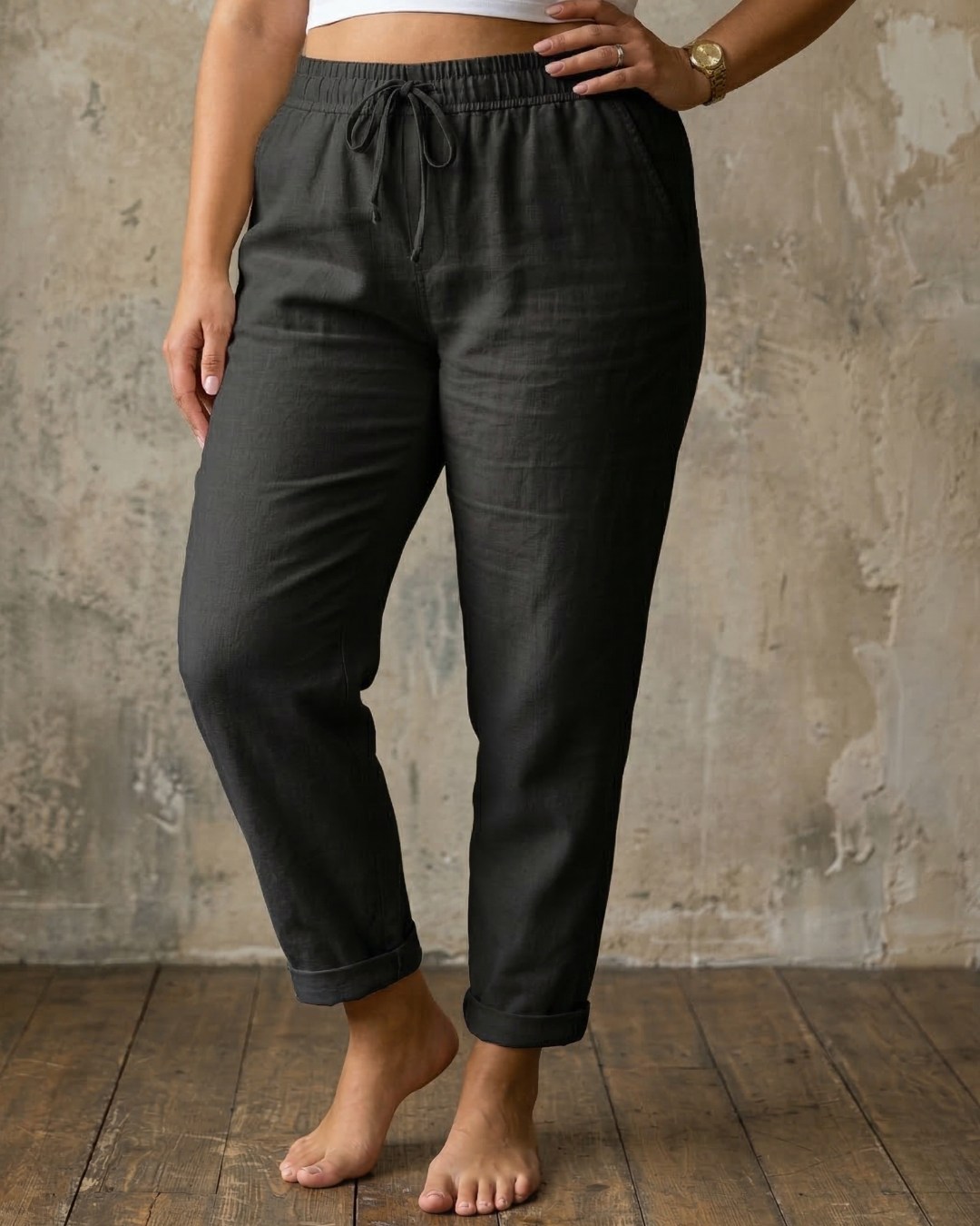 Sorrel | Drawstring Relaxed Linen Trousers