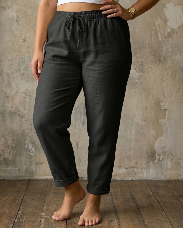 Sorrel | Drawstring Relaxed Linen Trousers