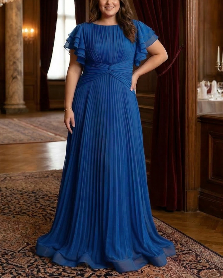 Camille | Pleated Evening Dress
