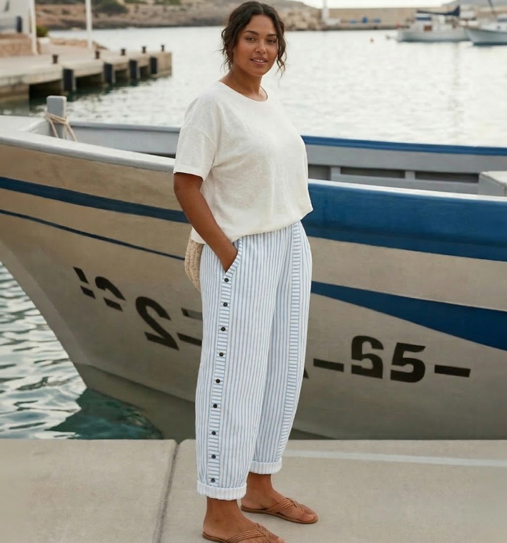Cerys | Stylish Summer Striped Trousers
