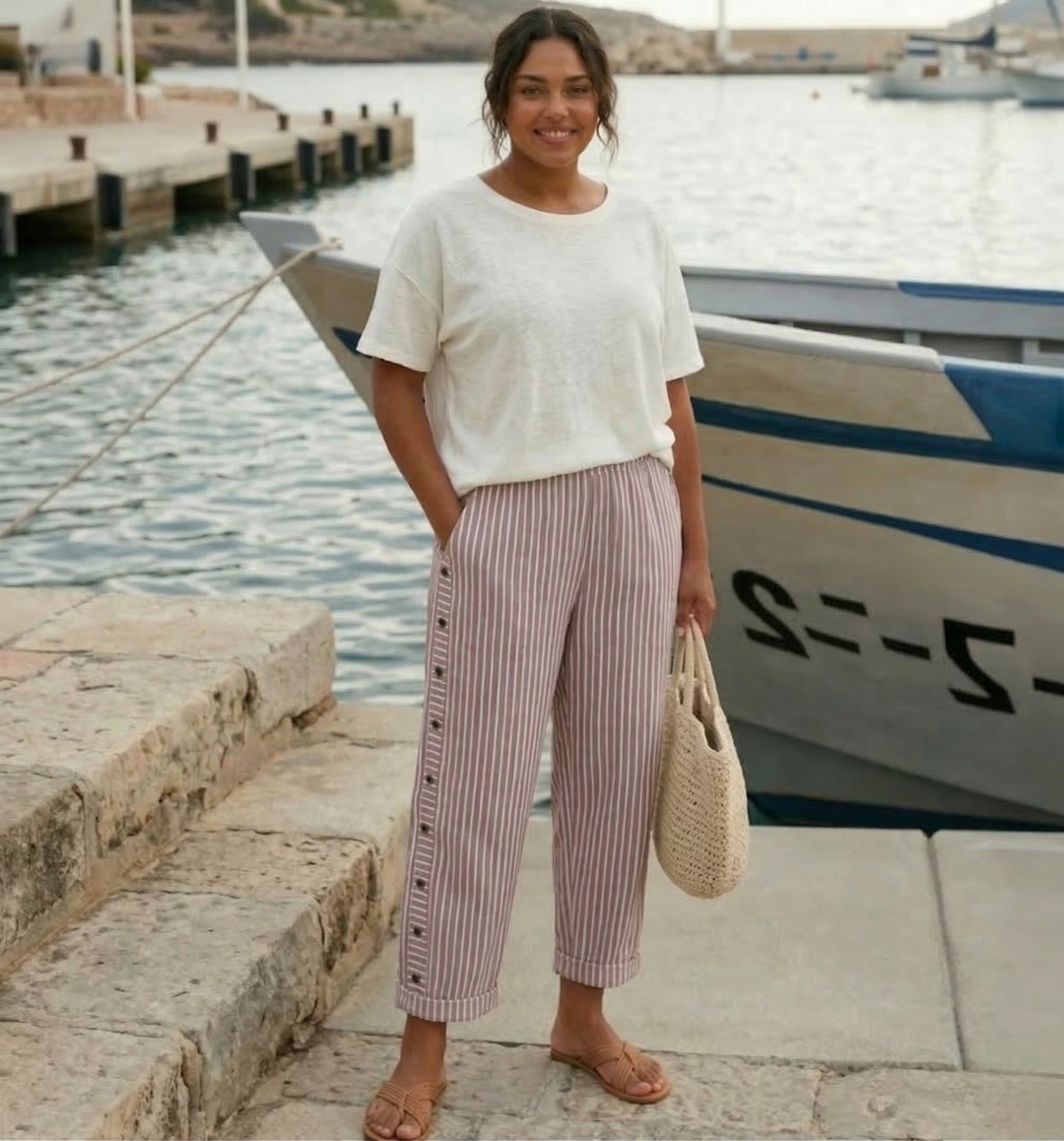 Cerys | Stylish Summer Striped Trousers