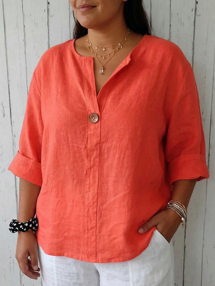 Lucienne - Casual V-Neck Blouse