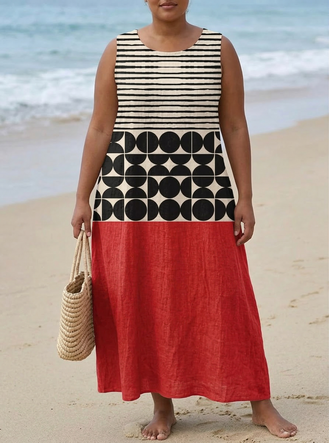 Leona Colorblock Midi Dress