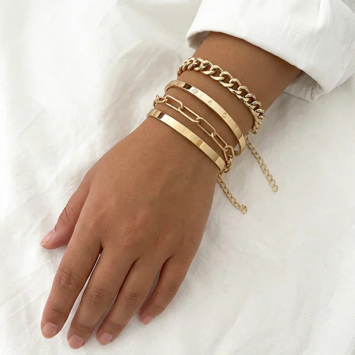 Mika Mercer Bracelet Set | White Gold