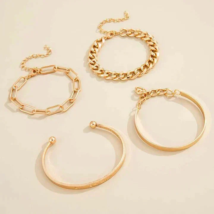 Mika Mercer Bracelet Set | White Gold