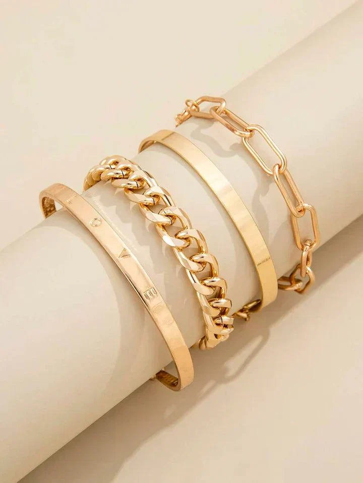 Mika Mercer Bracelet Set | White Gold