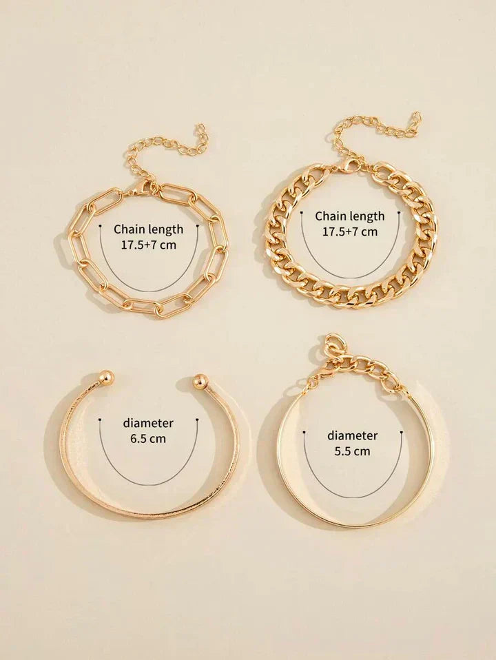 Maeve Mercer Bracelet Set | Gold