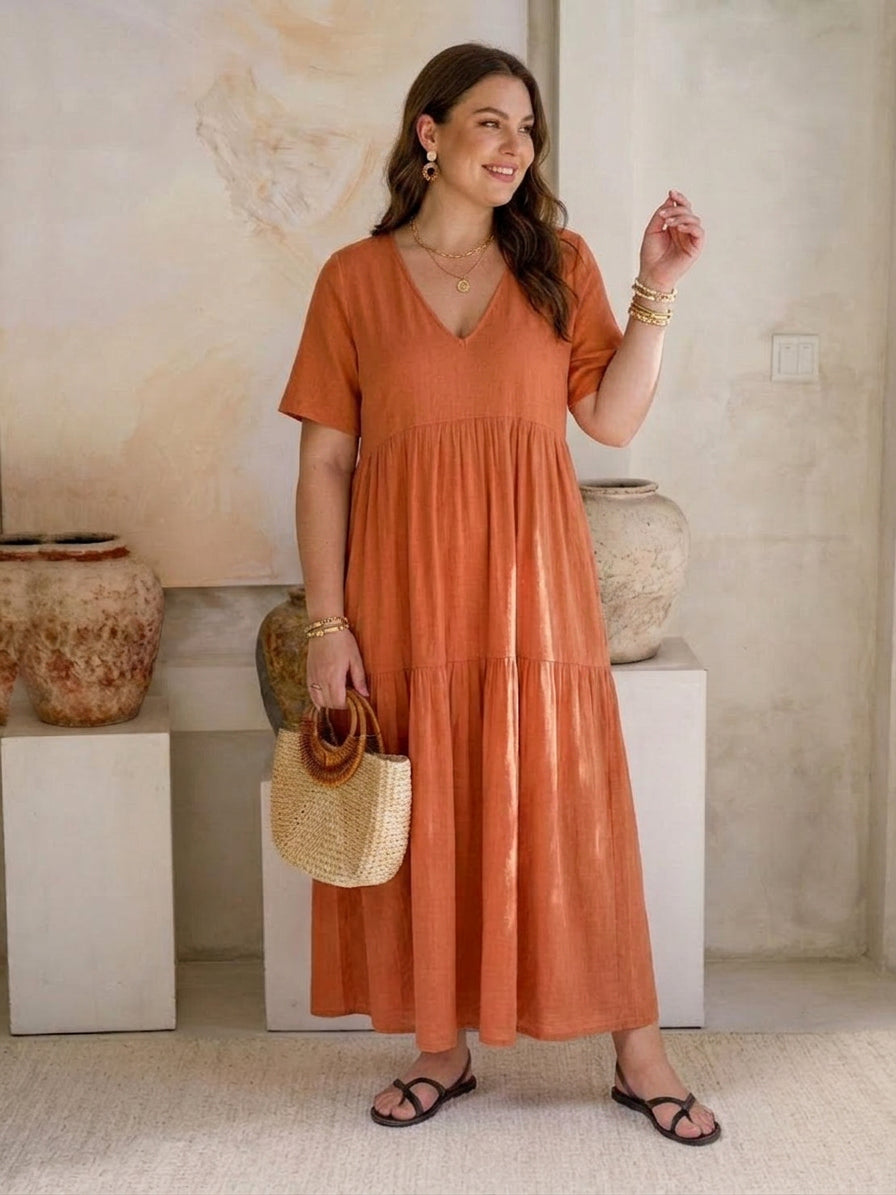 Perdita - V-neck  Maxi Dress