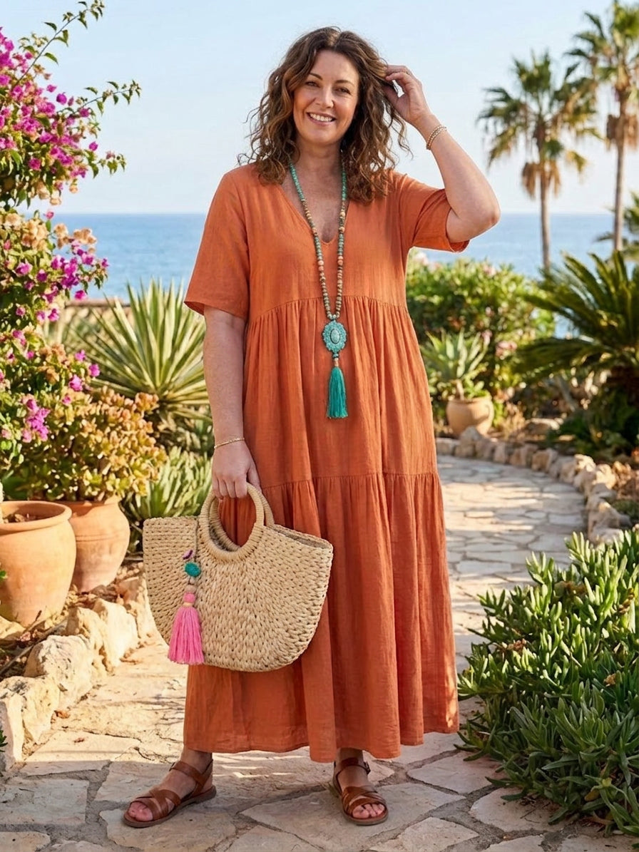 Perdita - V-neck  Maxi Dress