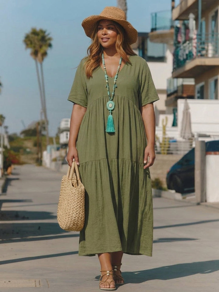 Perdita - V-neck  Maxi Dress