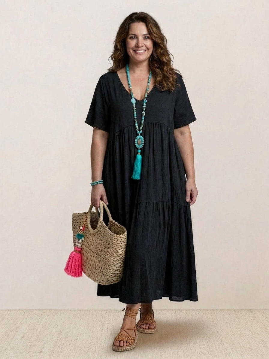 Perdita - V-neck  Maxi Dress