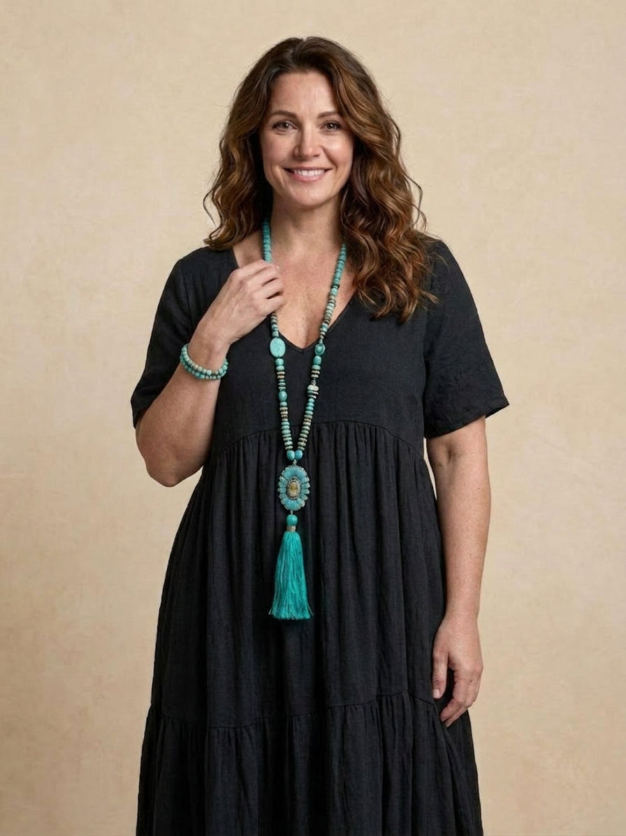 Perdita - V-neck  Maxi Dress