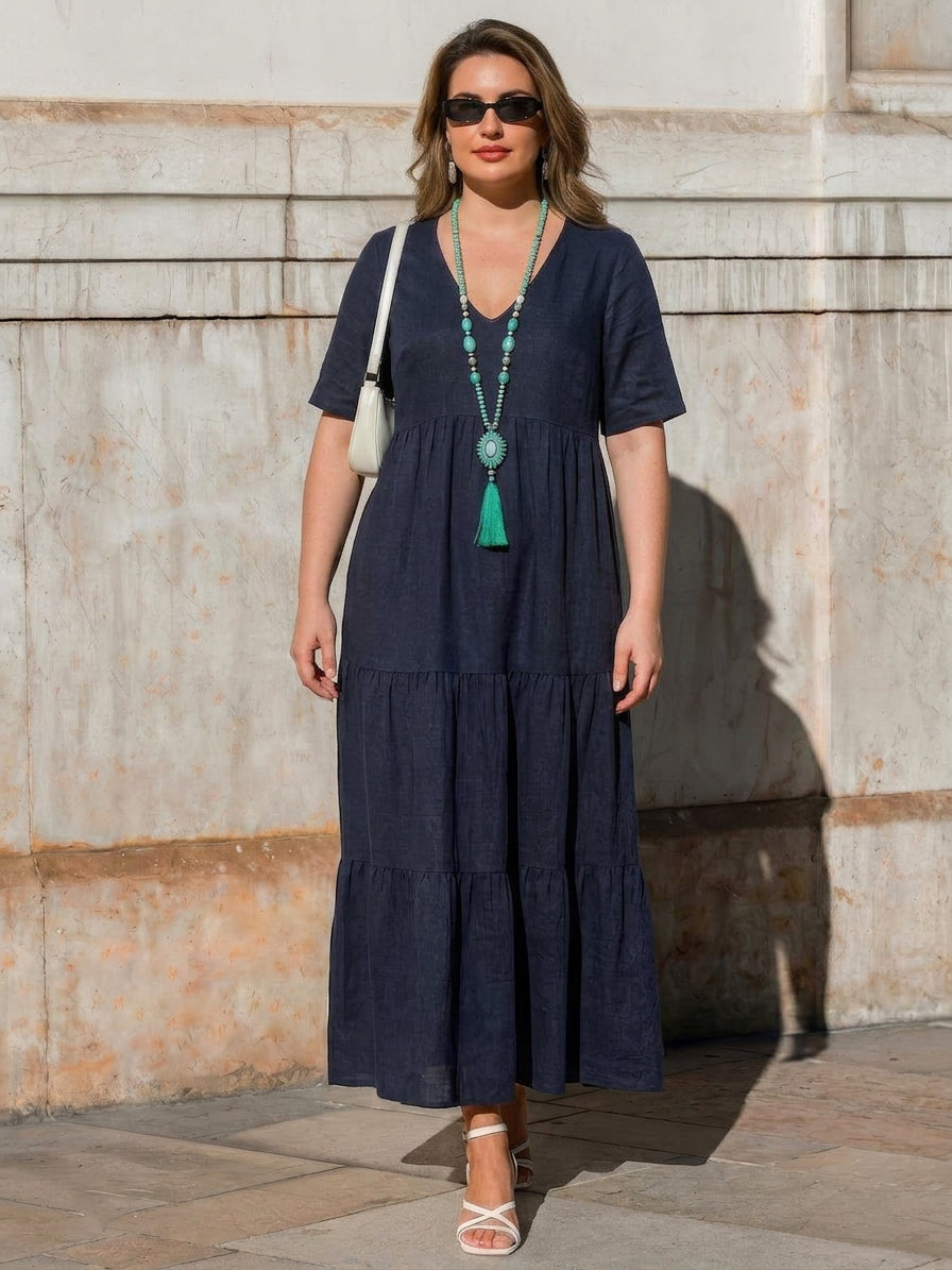 Perdita - V-neck  Maxi Dress