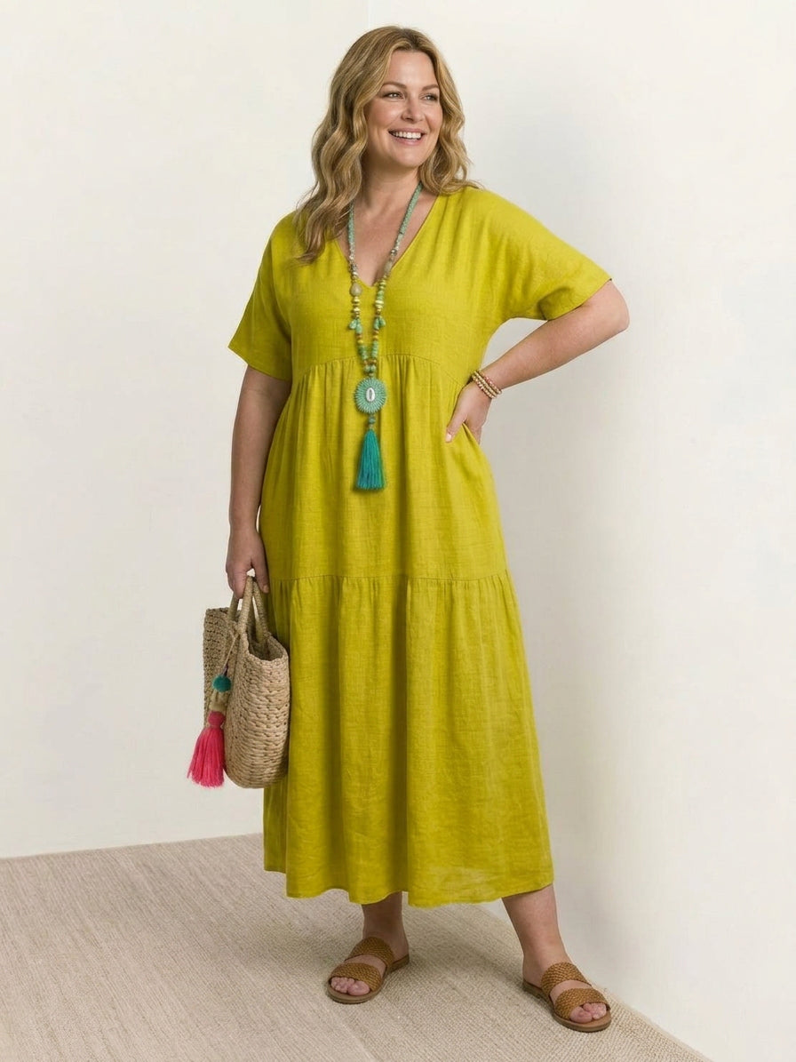 Perdita - V-neck  Maxi Dress