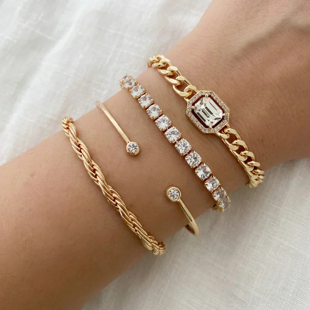 Yasmin Calvina Bracelet Set | Gold