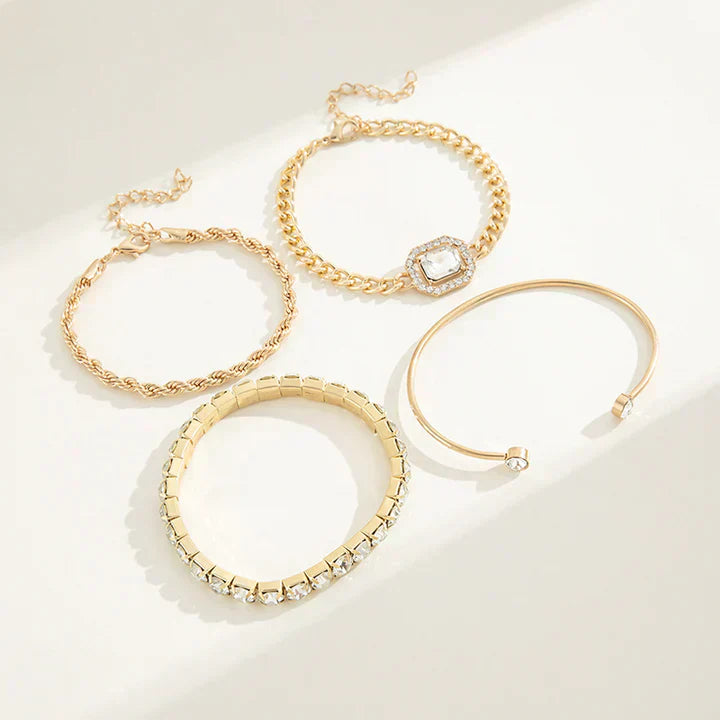Yasmin Calvina Bracelet Set | Gold