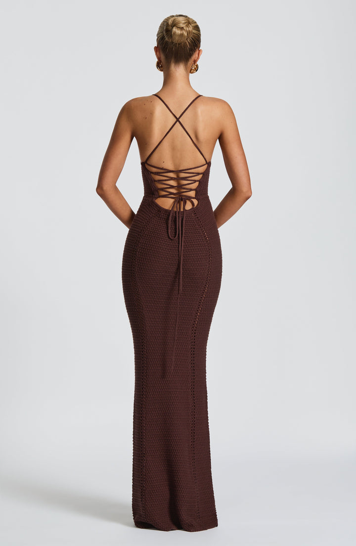 Monroe Maxi Dress - Plum Brown